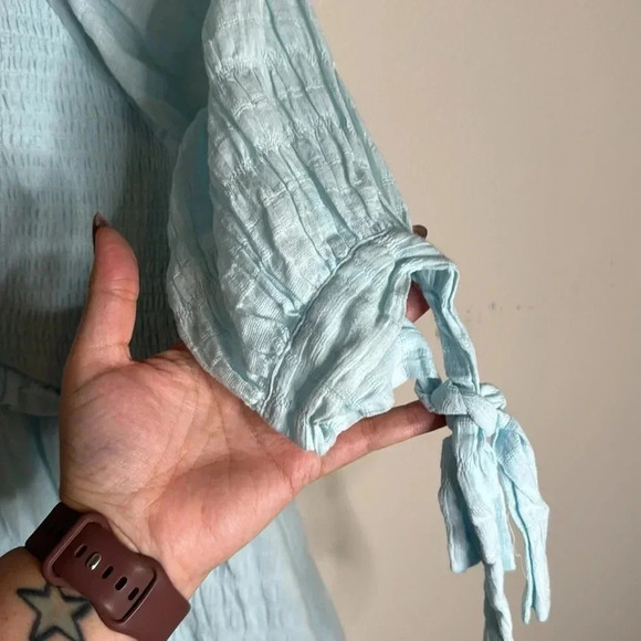 Lovers + Friends Finnegan Dress Light Blue Size XS Coquette Feminine - Picture 6 of 9